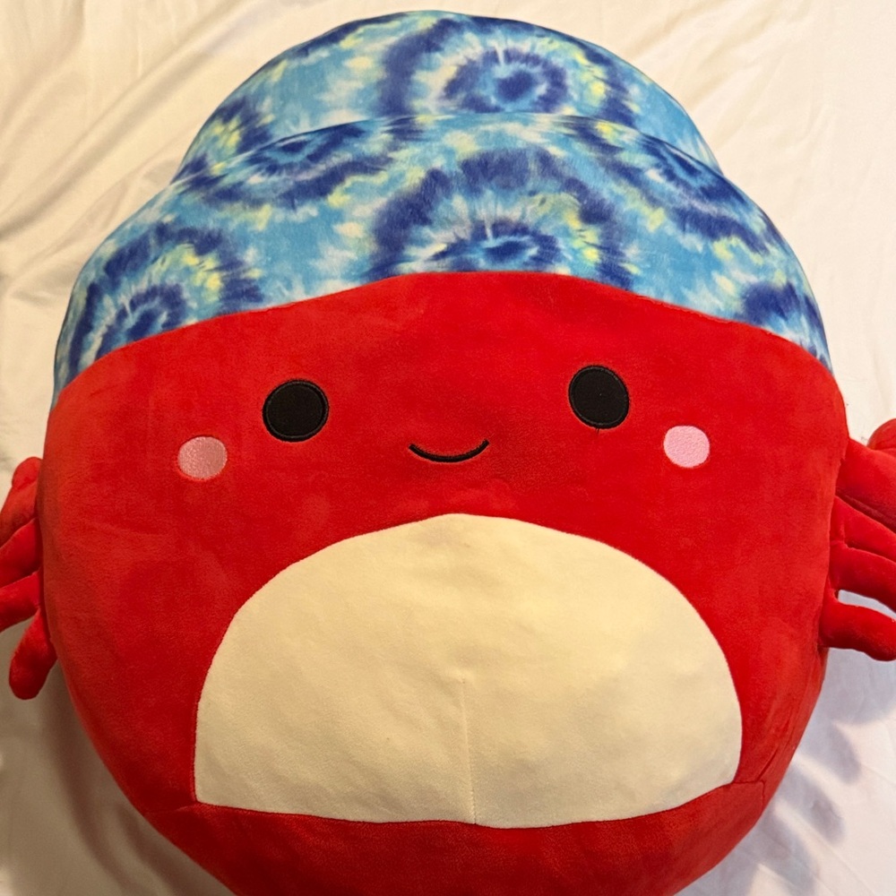 Squishmallow Red and Blue Tie-Dye Plush Toy
